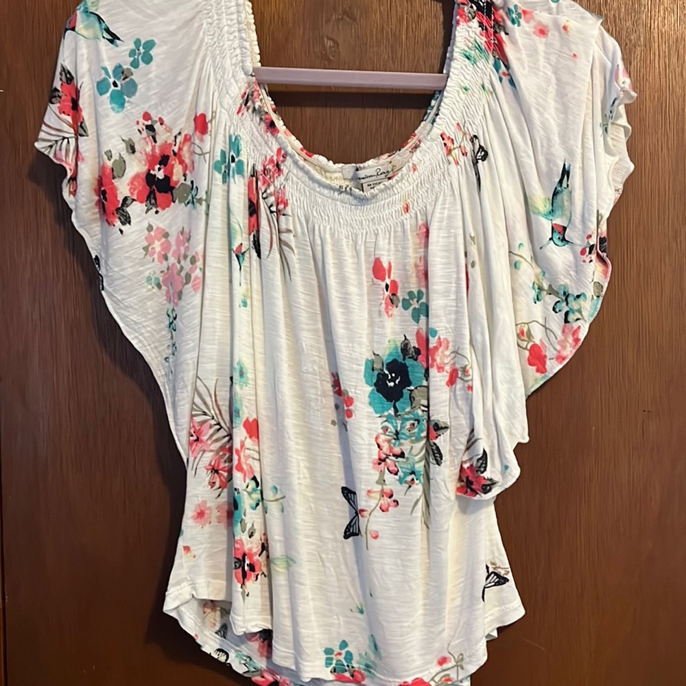 Flowy butterfly sleeve shirt